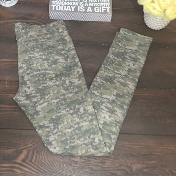 Rag & Bone Pixel Camo Green Skinny Jeans 28 - Picture 5 of 6